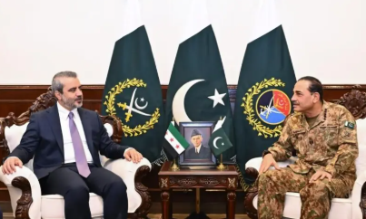 CDF Munir, Syrian foreign minister hold talks on defence and security cooperation