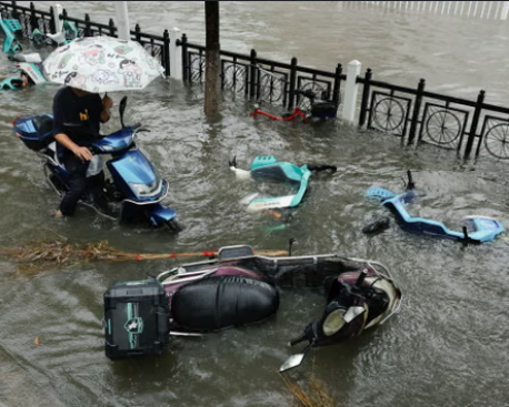 Typhoon Dolphin brings heavy rain to Beijing as it sweeps across China